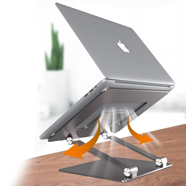 Laptopständer für MacBook 17 Ständer Tischhalter klappbar verstellbar Aluminium für Schreibtisch Alogy Graphite
