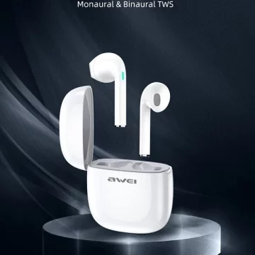 Dokovacia stanica pre slúchadlá AWEI Bluetooth 5.0 T28 TWS biela