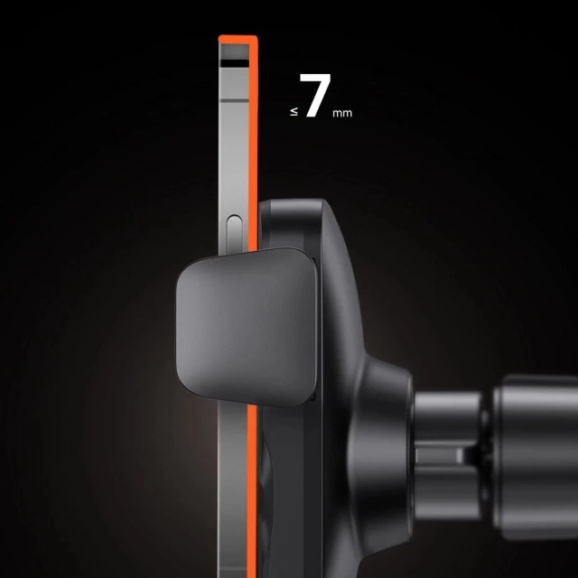 Baseus Wisdom Car Holder for a car phone with a QI inductive charger for a grille Black