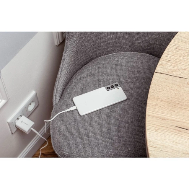 Forcell Schnellladegerät 25W PD QC 4.0 USB-C USB C auf USB C Kabel Weiß