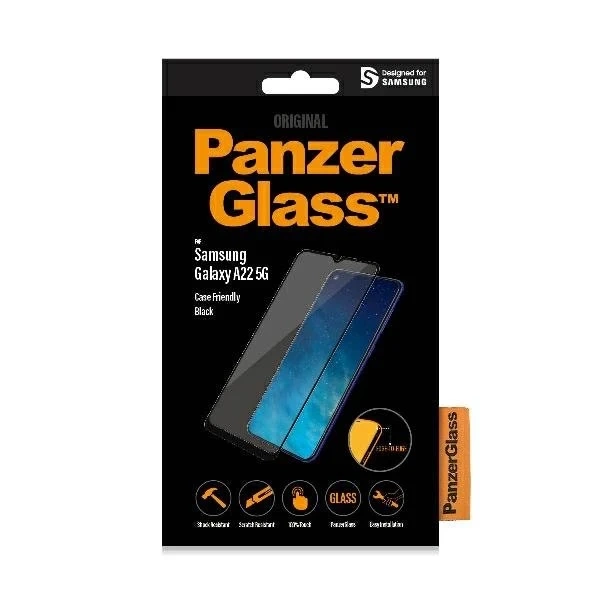 PanzerGlass E2E Regular for Samsung A22 5G A226 Case Friendly black/black