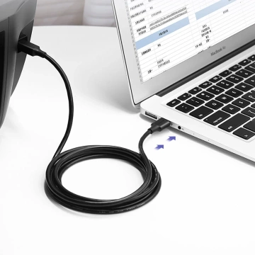 Kábel USB typu B UGREEN pre tlačiarne (samec) – USB 2.0 (samec) 480 Mb/s 1 m čierny (US135 20846)
