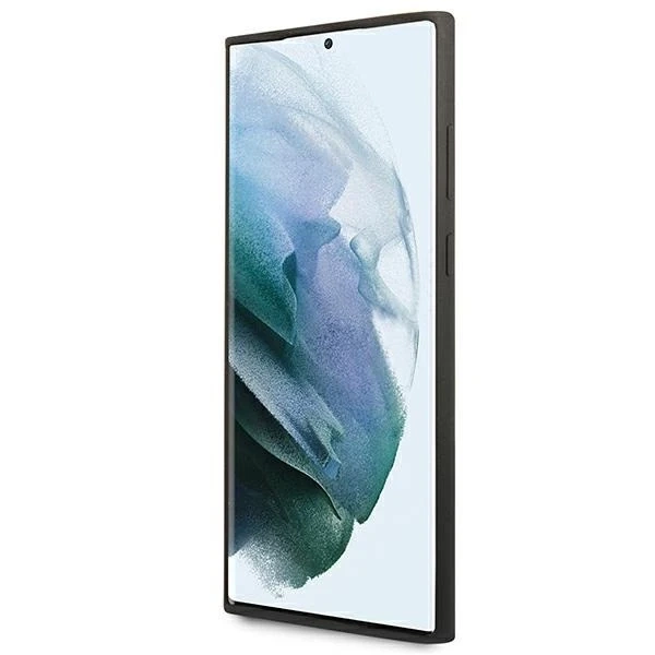 Pevné puzdro Ferrari pre Samsung Galaxy S22 Ultra čierno/čierne pevné puzdro On Track Silicone