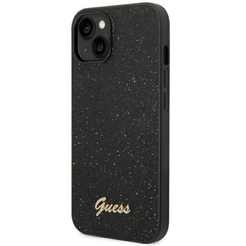 Etui Guess GUHCP14MHGGSHK pre Apple iPhone 14 Plus 6,7" čierne/čierne pevné puzdro Glitter Script