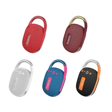 Prenosný Bluetooth reproduktor HOCO HC17 s karabínou, červený 5W