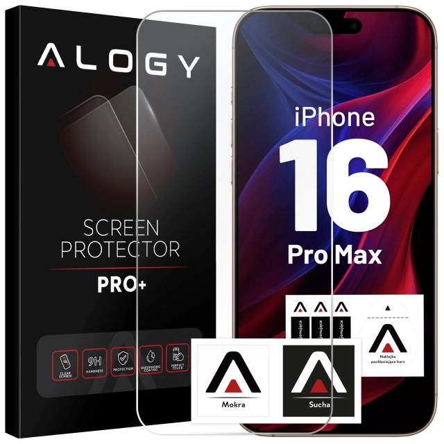 Tvrzené sklo pro Apple iPhone 16 Pro Max Screen Protector 9H Alogy Heavy Pro ™️