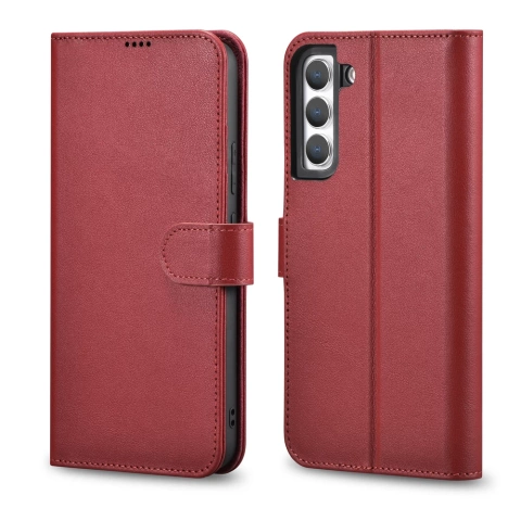 Шкіряний чохол iCarer Haitang Leather Wallet Case для Samsung Galaxy S22 (S22 Plus) Wallet Housing Cover Red (AKSM05RD)