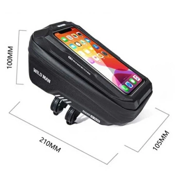 Pouzdro/držák na kolo WILDMAN XS2 rámová brašna černá/černá