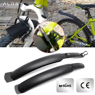 Platform bicycle pedals for MTB bicycles, aluminum 9/16" Black aluminum set [2 pcs.]