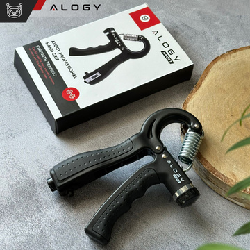 Rukoväť rukoväte na cvičenie, nastaviteľný vysoký odpor 10-60kg Alogy Sport grip s reguláciou a pultom Black