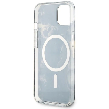 Pevné puzdro Etui Guess GUHMP14SHTMRSK na iPhone 14 6,1" Golden Marble MagSafe