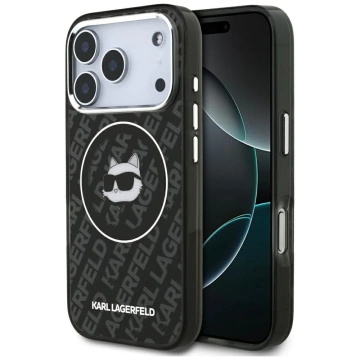Etui Ochronne do iPhone 17 Pro Max Karl Lagerfeld IML Choupette MagSafe Czarny