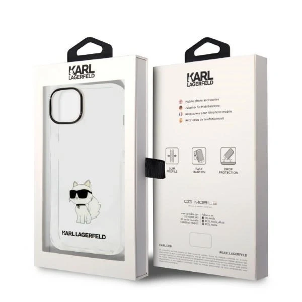 Etui Karl Lagerfeld KLHCP14MHNCHTCT na iPhone 14 Plus 6,7" pevné puzdro Ikonik Choupette