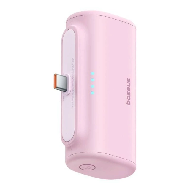 Baseus Compact Powerbank 5000 mAh 20 W USB-C Mini Schnellladung Rosa