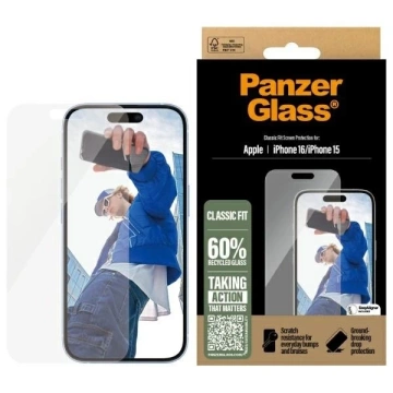 Tvrzené sklo pro iPhone 16 PanzerGlass Screen Protector Classic Fit