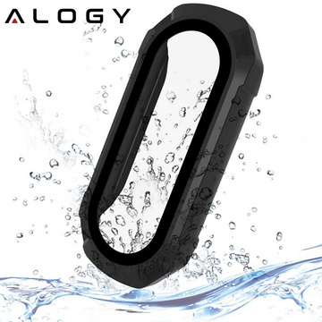 2-in-1 protective case with built-in glass for Xiaomi Mi Band 7 / 7 NFC Alogy Classic Case Black