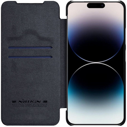 Kožené pouzdro Nillkin Qin Pro pro iPhone 14 Pro Max (černé)