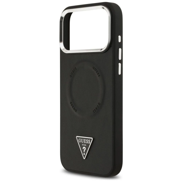 Etui Guess Triangle Logo MagSafe na iPhone 17 Pro - Czarny