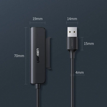 "UGREEN Adapter HDD SSD 2.5" SATA III 3.0 - USB 3.2 Gen 1 (SuperSpeed ​​​​USB 5 Gbps) černý (70609 CM321)"
