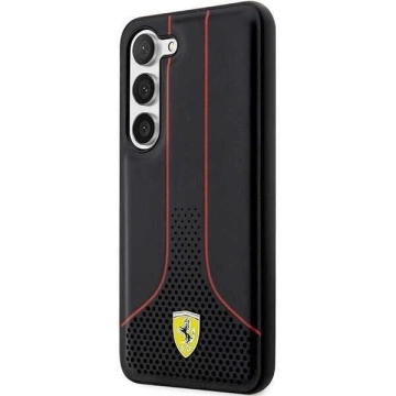 Puzdro Ferrari pre Samsung Galaxy S23 HardCase Perforated 296-P čierne