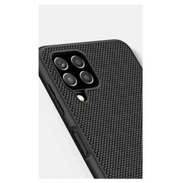 Nillkin Textured Case Odolné vystužené puzdro s gélovým rámom a nylonom na zadnej strane pre Samsung Galaxy A22 4G čierne