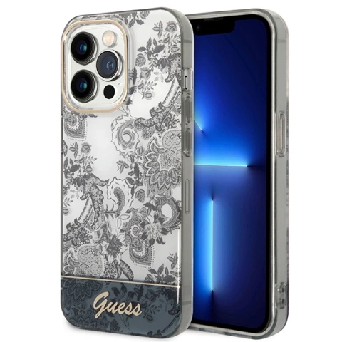 Etui Guess GUHCP14XHGPLHGdo Apple iPhone 14 Pro Max 6,7" szary/сірий жорсткий чохол Porcelain Collection