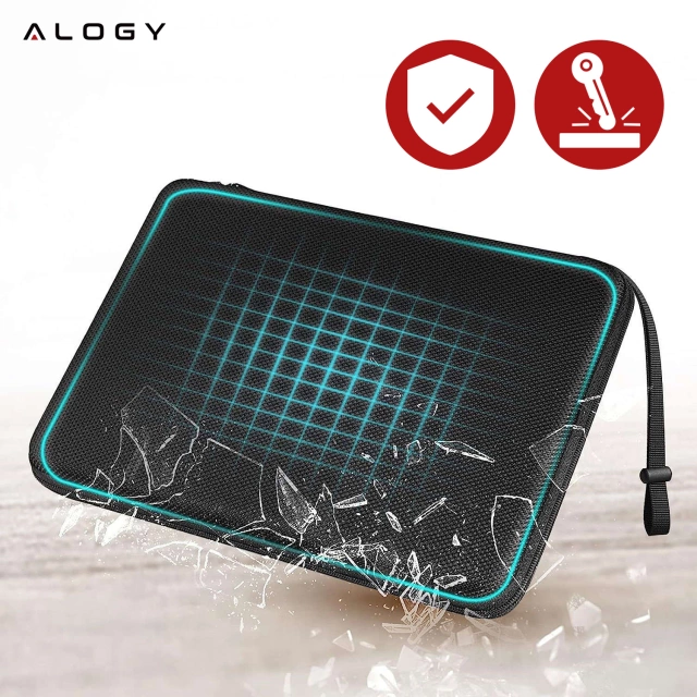 Torba na laptopa do MacBooka Air Pro 15" 16" Alogy ShieldCase Hard Foam Bag etui ochronne teczka 15-16" Czarna