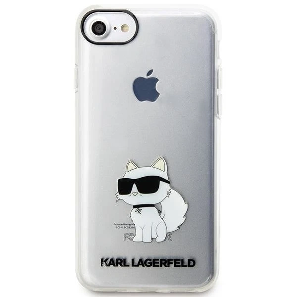 Etui für das Telefon Karl Lagerfeld für iPhone 7/8/SE 2020/2022 transparente Hardcase Ikonik Choupette