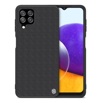 Nillkin Textured Case Strapazierfähige, verstärkte Hülle mit Gelrahmen und Nylon auf der Rückseite für Samsung Galaxy A22 4G schwarz