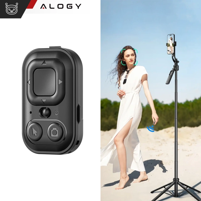 Kijek Selfie Stick Quadrapod Alogy TrackPod 2w1 z uchwytem na telefon i mocowaniem 1/4 Funkcja śledzenia twarzy kompatybilny z iPhone Android