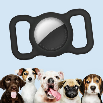 Hundehalsband-Etui für Apple AirTag Black Ortungsgerät