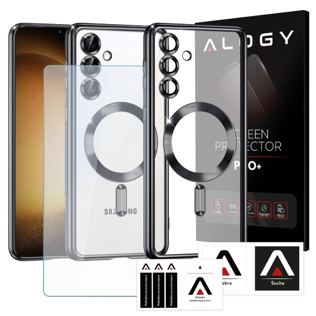 Чохол MagSafe для Apple iPhone 16 Pro Max Alogy Glamour Luxury Ring Housing Gold-Transparent