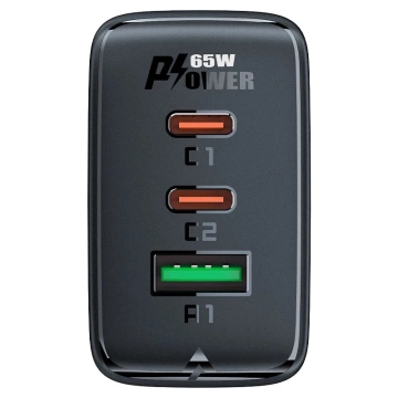 Зарядний пристрій Acefast Fast GaN 65W 2xUSB-C/USB-A PPS PD QC4 білого кольору