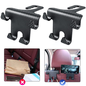 Hanger holder hook car double 4in1 for seat headrest car organizer Alogy Car 2pcs Black