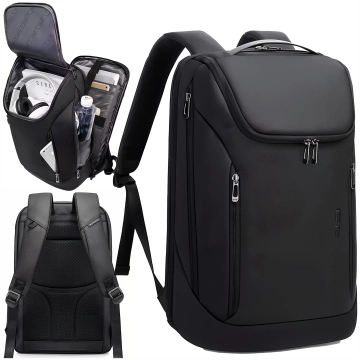 Водонепроникний рюкзак Bange сумка для ноутбука 15.6" city traveler 48x31x16 см для роботи шкільний літак чоловічий жіночий з портом USB Black