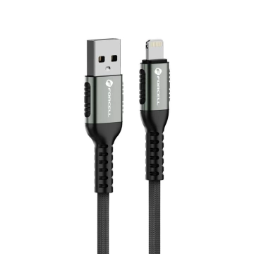 Kábel USB-A na Lightning 12W 1,2m nylonový Forcell hliníkový pre iPhone a iPad