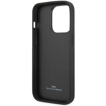 Sada na telefon BMW BMHCP14X22RFGR do Apple iPhone 14 Pro Max 6,7" vínová/vínová kůže s diamantovým vzorem