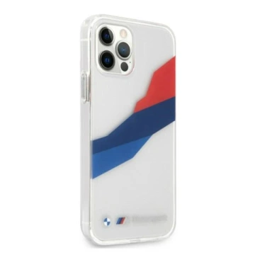 Etui na telefon BMW BMHCP12LSKTGT до Apple iPhone 12 Pro Max 6,7" прозорий жорсткий чохол Motorsport Tricolor