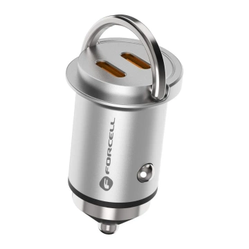FORCELL F-ENERGY Mini nabíjačka do auta 2 x Type-C PD QC3.0 3A 30W