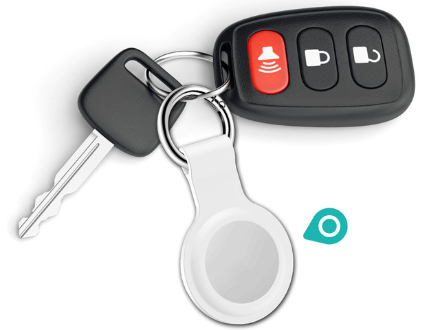 Силіконовий чохол Alogy Key ring з карабіном для Apple AirTag White