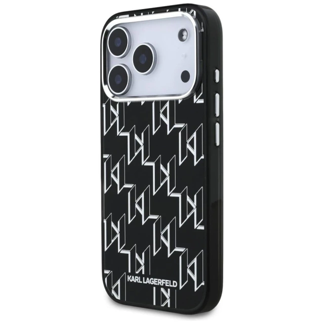 Etui Ochronne do iPhone 17 Pro Karl Lagerfeld IML KL Monogram MagSafe Czarny