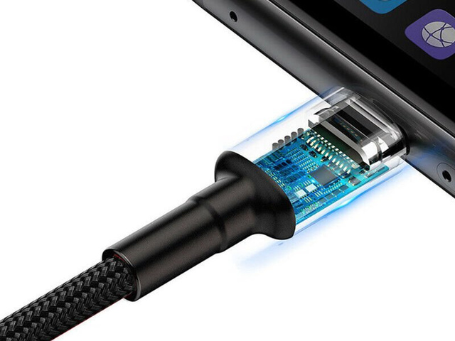 Kábel Baseus Cafule HW QC USB-C Typ C 40W 5A 1M sivá čierna