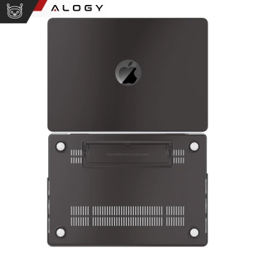 Matné puzdro Alogy ProStand™ so stojanom pre MacBook Air 13,3" (A1932/A2179/A2337) čierne