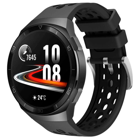 Rubber Alogy soft band universal sport strap for smartwatch 22mm Black