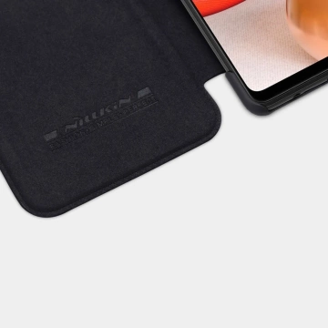 Kožené puzdro Nillkin Qin pre Samsung Galaxy A42 5G čierne