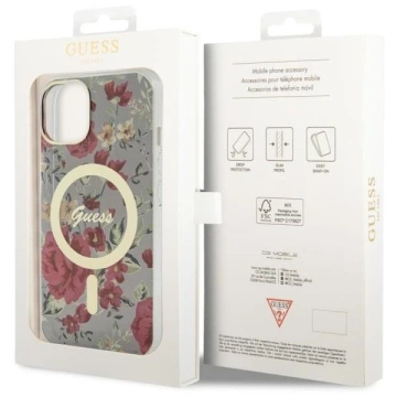 Etui Guess GUHMP14SHCFWSA für iPhone 14 6,1" Hardcase Flower MagSafe