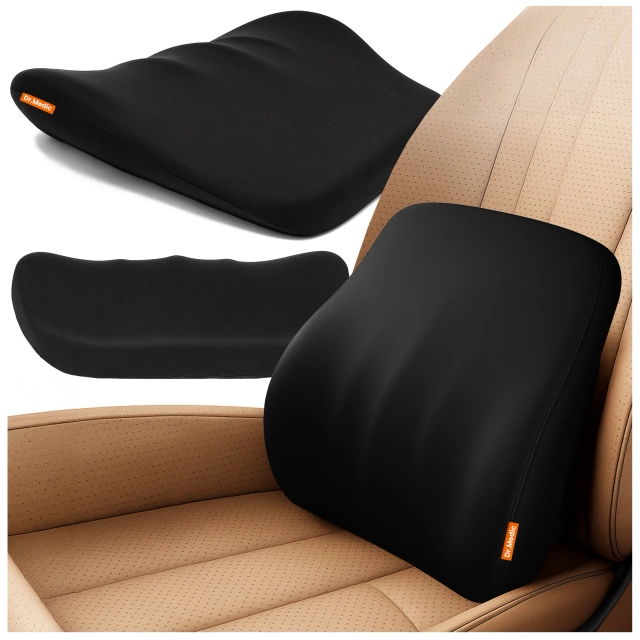 DR.MEDIC LumbarGuard™ Car Back Cushion Ergonomic lumbar cushion for car seat for driver and passenger