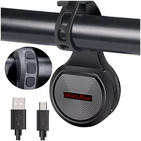 Електричний дзвінок 2в1 велосигналізація Alogy Waterproof Electric Bell для водонепроникного велосипеда чорний