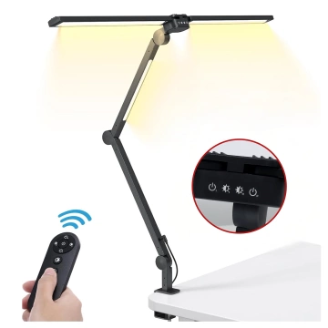 Alogy SmartDesk™ Foldable LED Monitor Desk Lamp with Triple Lighting, Adjustable Brightness, Desktop Mount, Eye Protection – Black