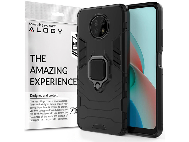 Etui Alogy Stand Ring Armor für Xiaomi Redmi Note 9T/ 9T 5G schwarz